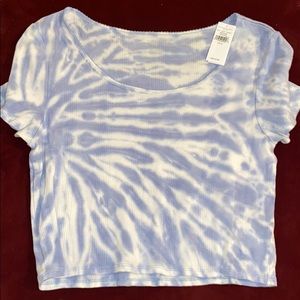 Blue Tie Dye Women’s Crop Top